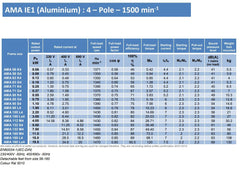 0.09kW (0.12hp) Three Phase Motor 4 Pole (1500RPM) 56 Frame