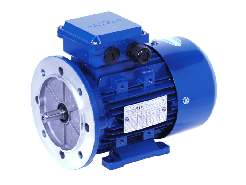 Amtecs 0.18kW (0.25HP) Three Phase Motor 6-Pole (1000 rpm) 71 Frame - Aluminium