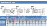 0.25kW (0.33hp) Three Phase Motor 4 Pole (1500RPM) 63 Frame (INCREASED OUTPUT)