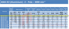 0.75kW (1.0hp) Three Phase Motor 2 Pole (3000RPM) 80 Frame