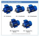 1.5kW (2hp) Single Phase Motor 4 Pole (1500RPM) 90L Frame